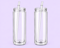 20oz Acrylic Clear Lid and Straw Snow Globe
