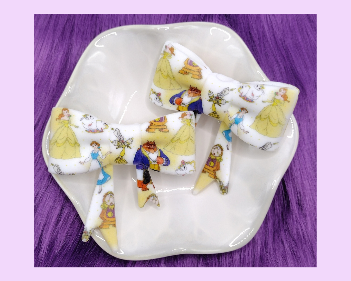 Beauty and The Beast Bow Straw Topper