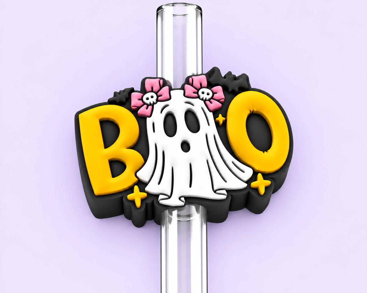 Boo Ghost Straw Topper