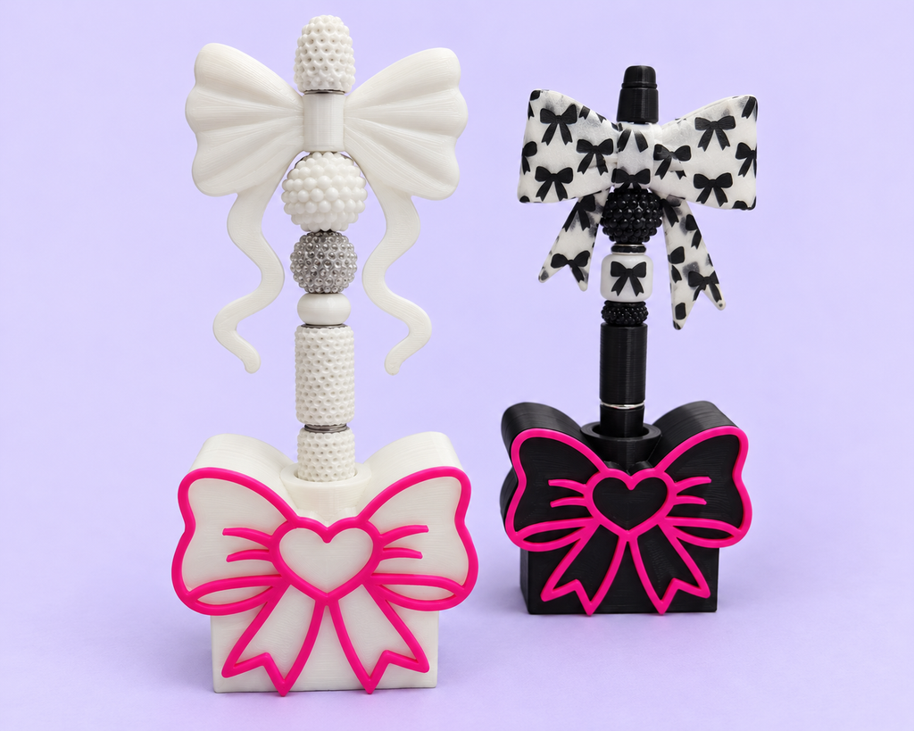 2 piece Bow Pen Display Stand Set
