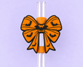 Bow With Bats Straw Topper