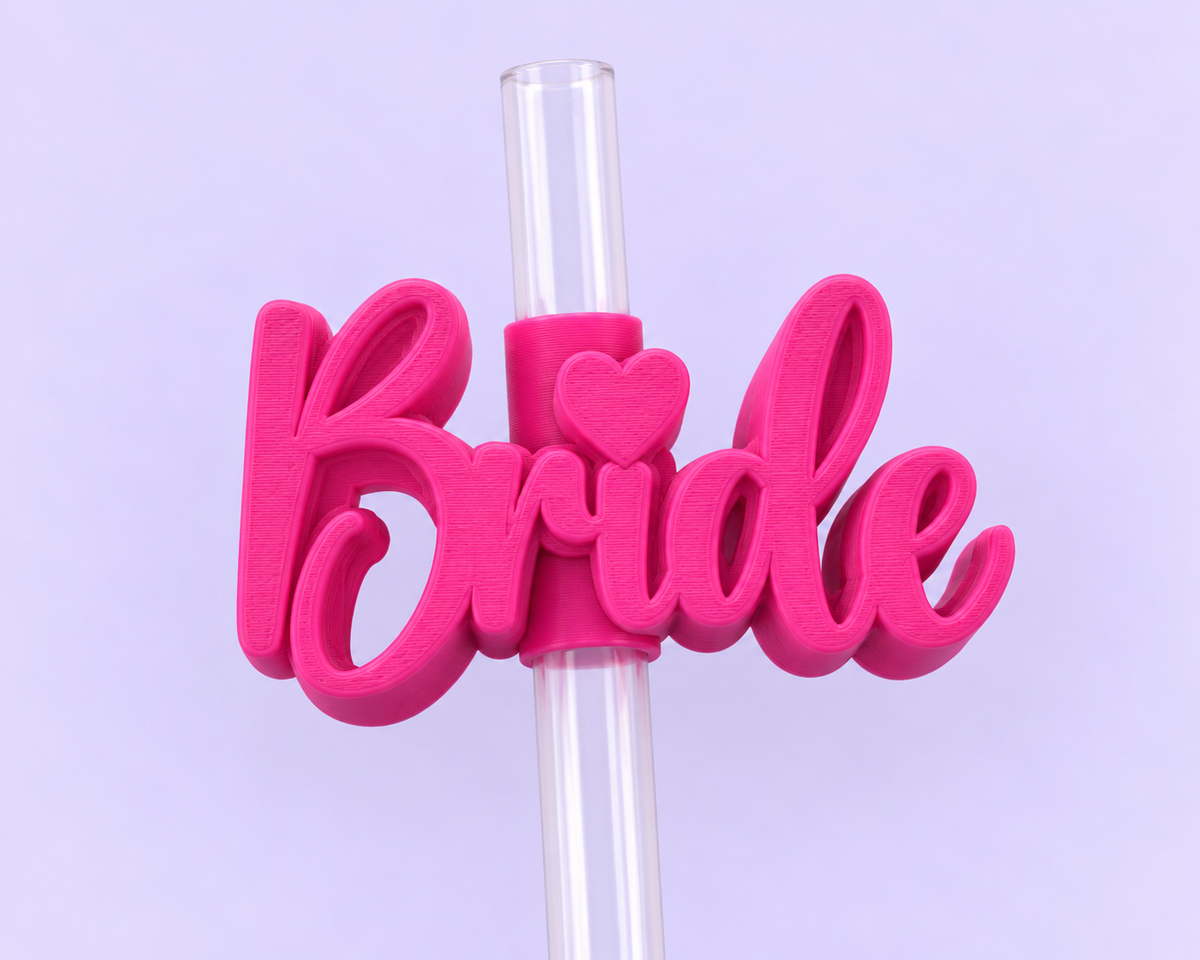 Bride Straw Topper