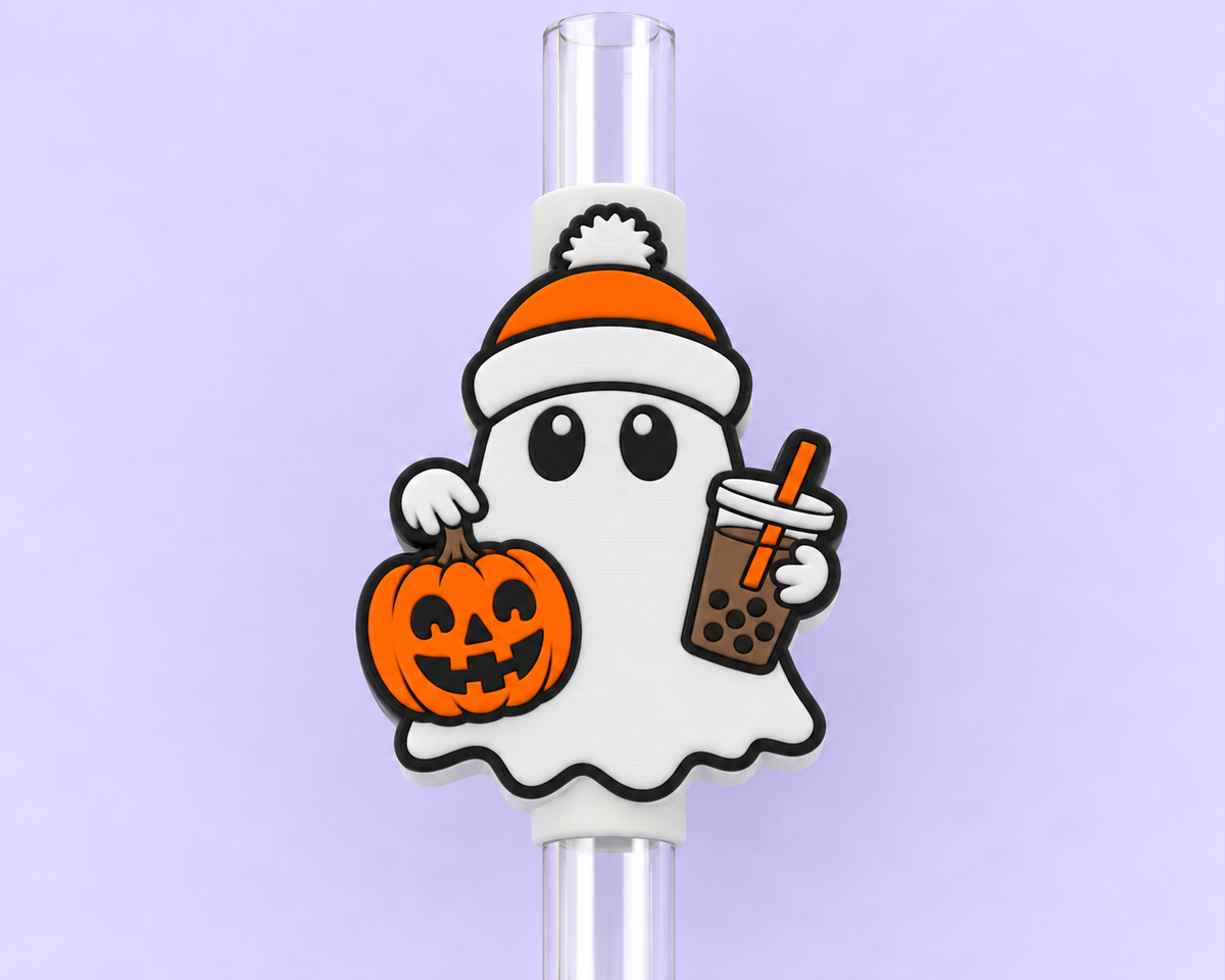 Halloween Coffee Ghost Straw Topper