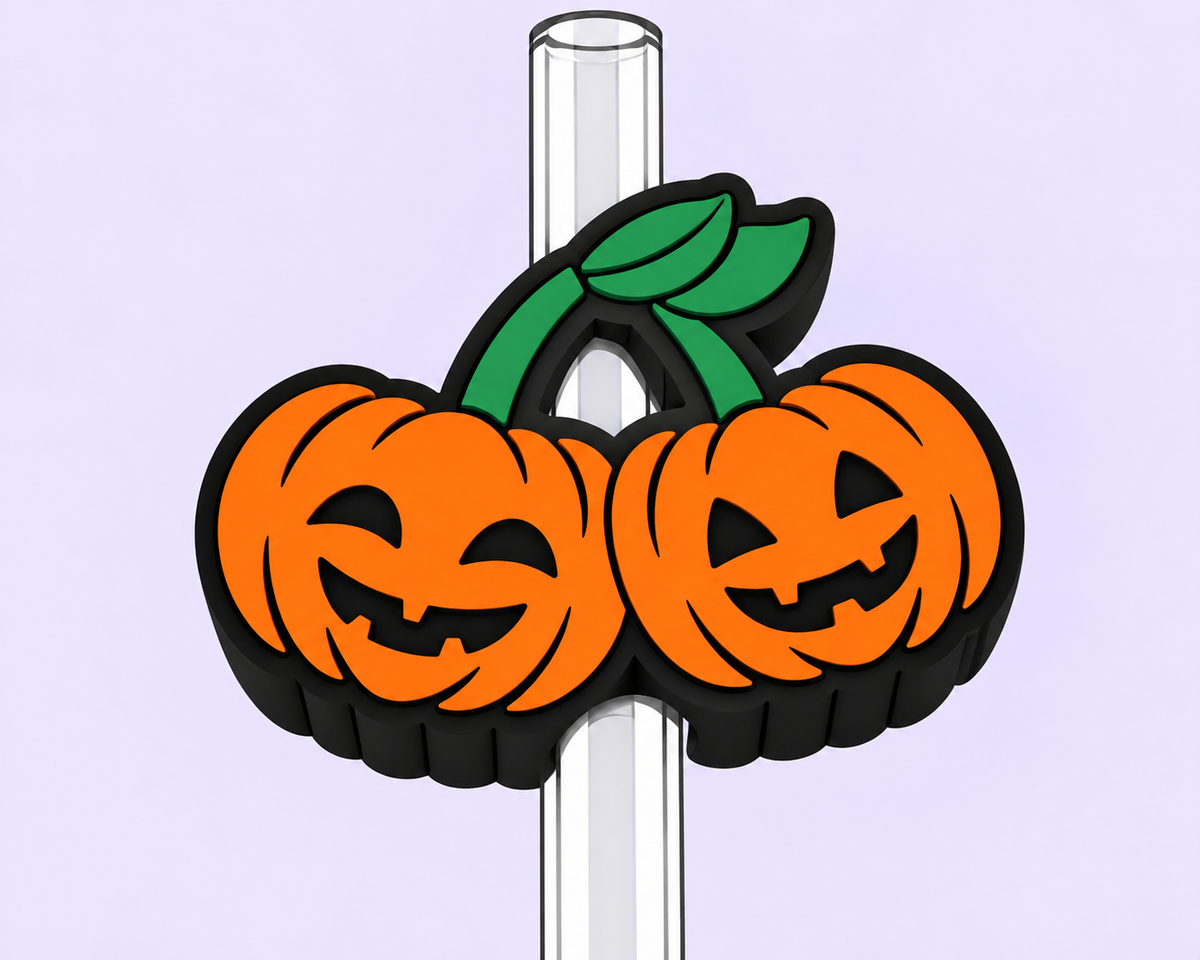 Dbl Pumkin Straw Topper
