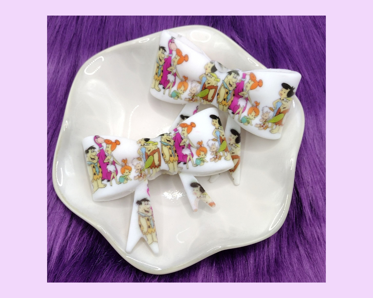 Flintstones 1 Bow Straw Topper