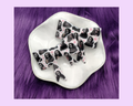 Ghost Face with Light Pink Hearts Bow Straw Topper