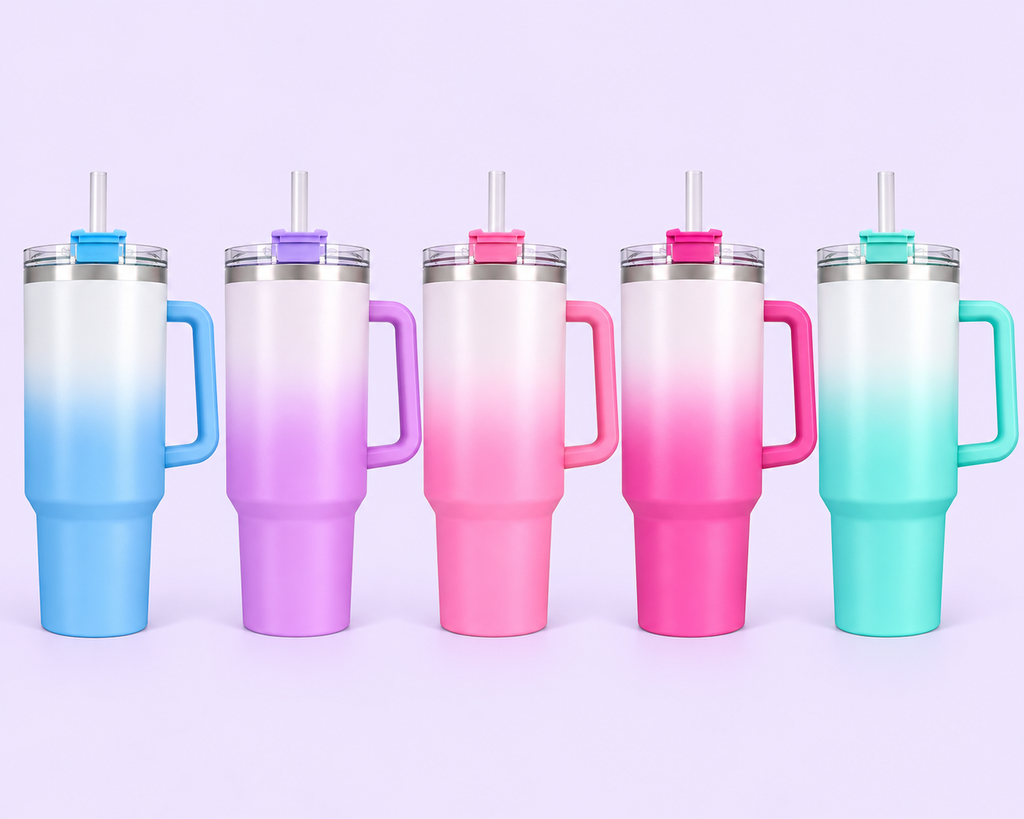 40oz Shimmered Ombre Stainless Tumbler
