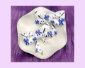 NY Baseball Bow Straw Topper