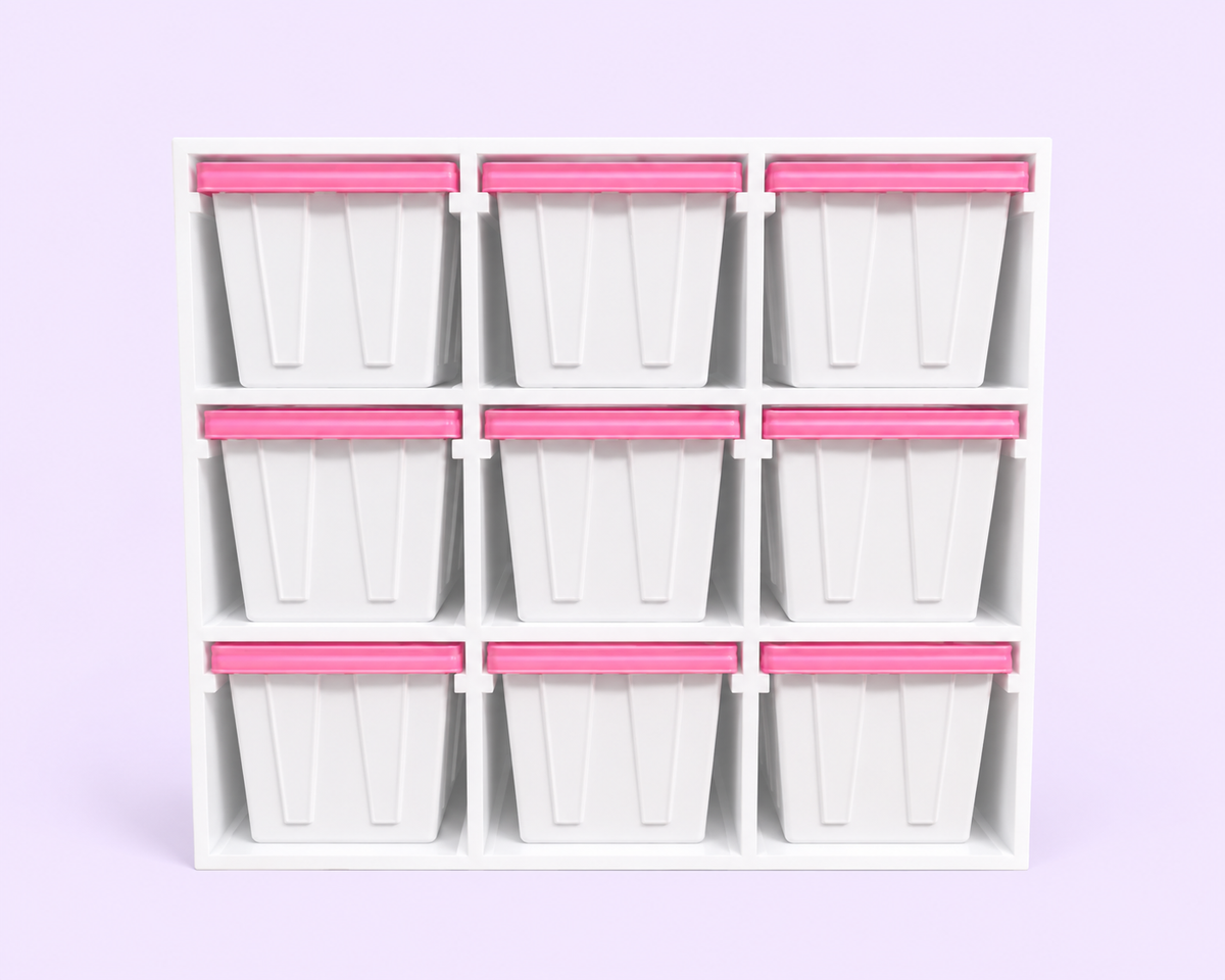 Stackable Mini Storage Tote Bin Set
