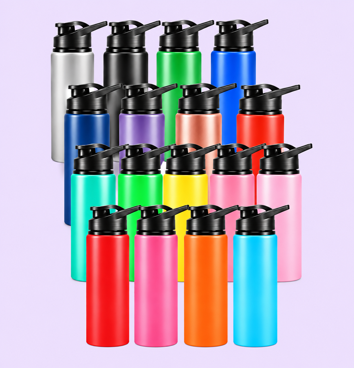 20oz Aluminum Sports Water Bottles