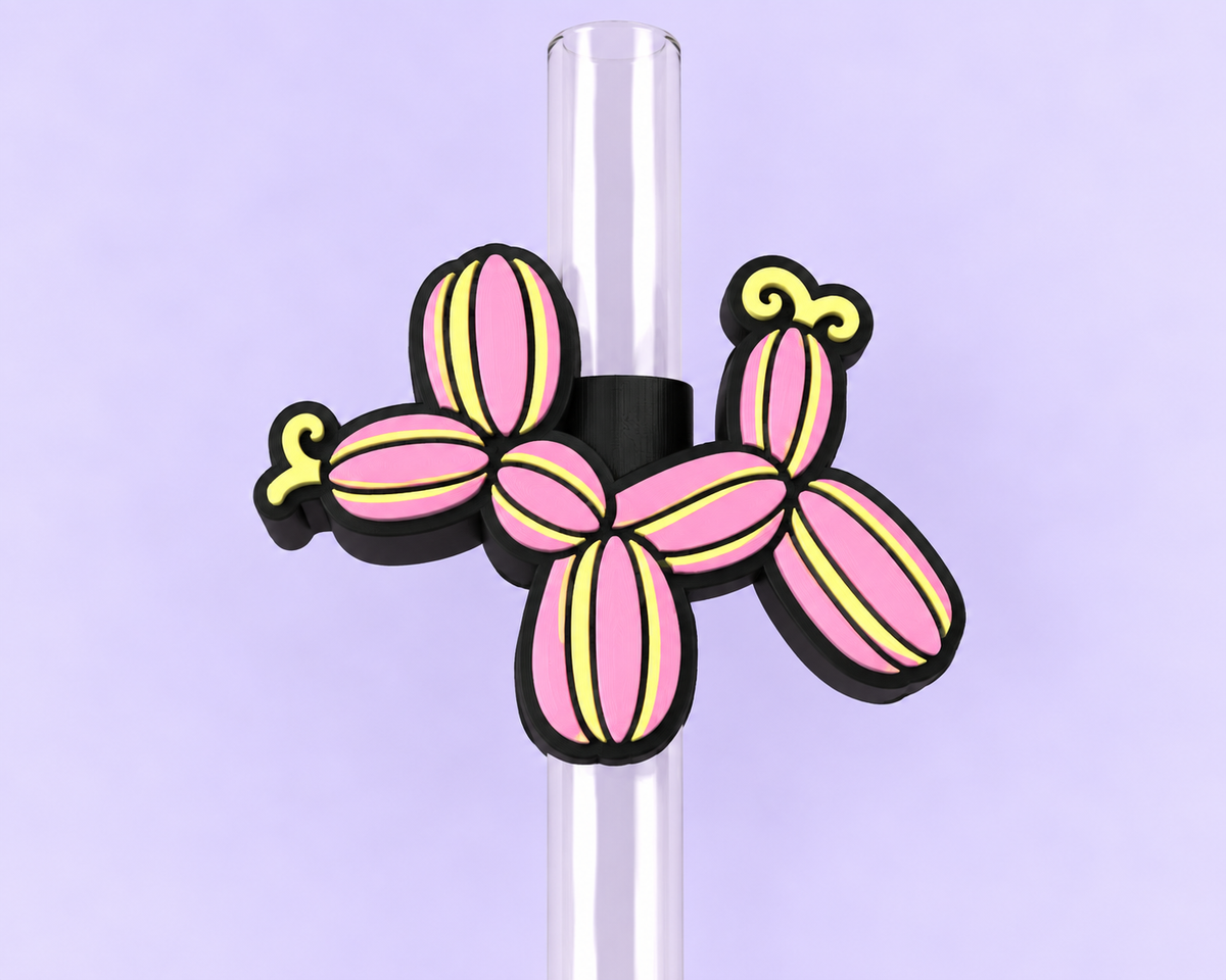 Balloon Dog Straw Topper
